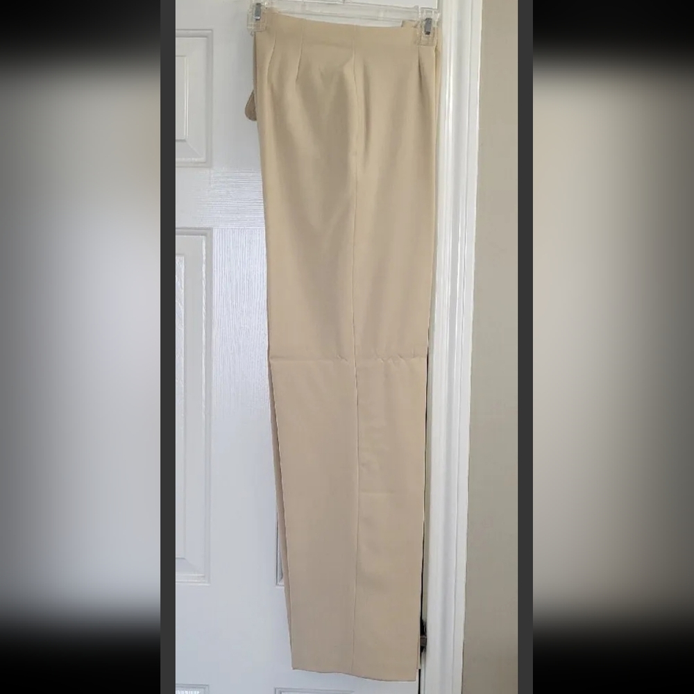Coldwater Creek Holly Side Zip Pants in Cream Size 8 - Picture 2 of 4